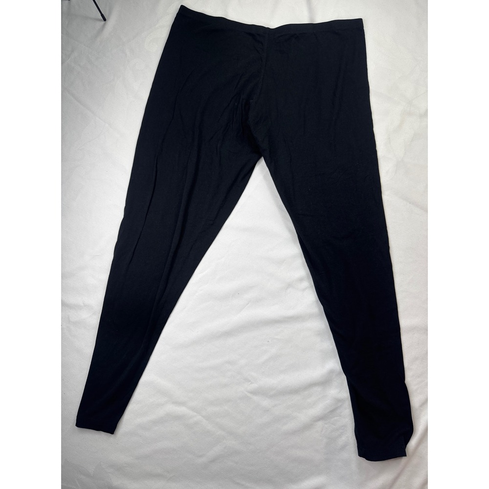 West Loop Black Leggings Cotton Modal Blend XL/XXL Stretch Loungewear Winter